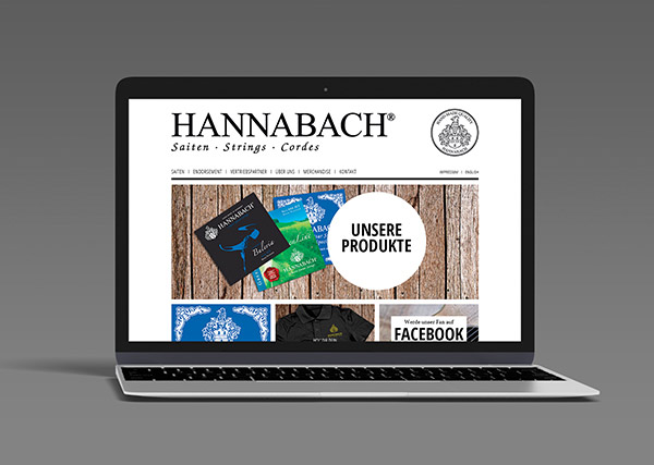 Hannabach Saiten Webseite